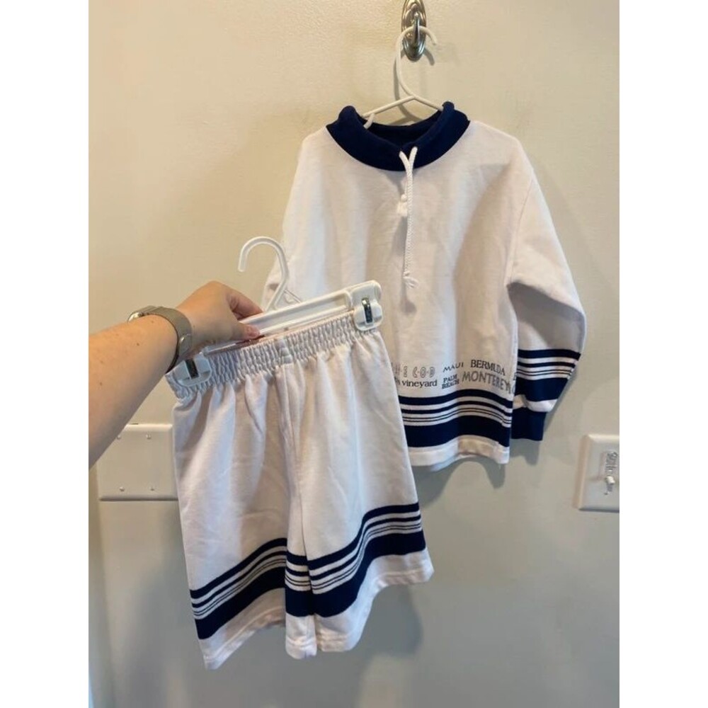 Vintage 90s Osh Kosh B’gosh nautical sailor set size 5-6